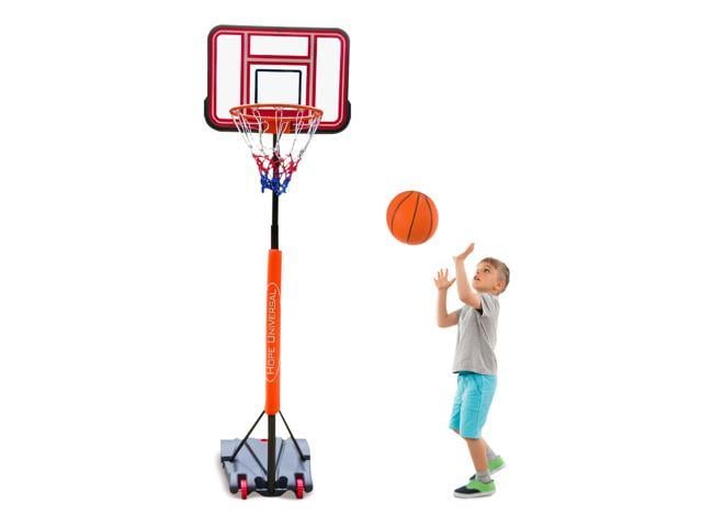 Height 55in Outdoor Basketball Goal Toy with Ball Pump for 2-3 Year Old Boy Girl Birthday and Christmas ALINILA 4 Balls Portable Basketball Hoop Indoor with Basketball Net Goal for Kids 