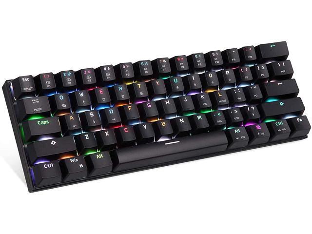 Wired/Wireless 3.0 Mechanical Keyboard 60% Compact 61 Keys RGB Backlit