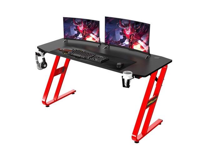 Details about   45" Gaming Desk Z Shaped PC Ergonomic Racing Home Office Computer Table RGB US 