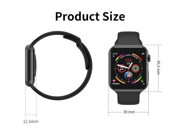 Smartwatch F10 Bluetooth Uhr Curved Display Android iOS Samsung iPhone Huawei IP 