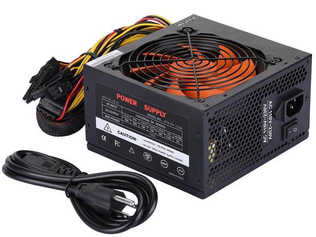 Power Supply 750W No-Modular 80+ Certified,Desktop Computer ATX Smart Power Supply With 120mm Ultra Quiet Auto Speed Control Fan,6 protection functions , 10 Year Warranty