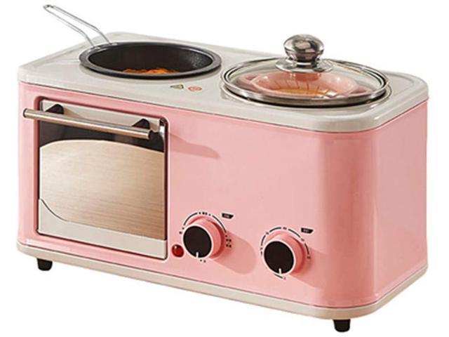 Mini Bread Toaster Electric 3 in 1 Household Breakfast Machine Baking Oven Omelette Fry pan Hot Pot Boiler Food Steamer