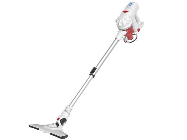Cordless Stick Vacuum Cleaner, Ultra-Lightweight Compact Upright Handheld Vacuums Broom for Carpet Pet Floor Hair, 40min Max Long Runtime Detachable Battery, White