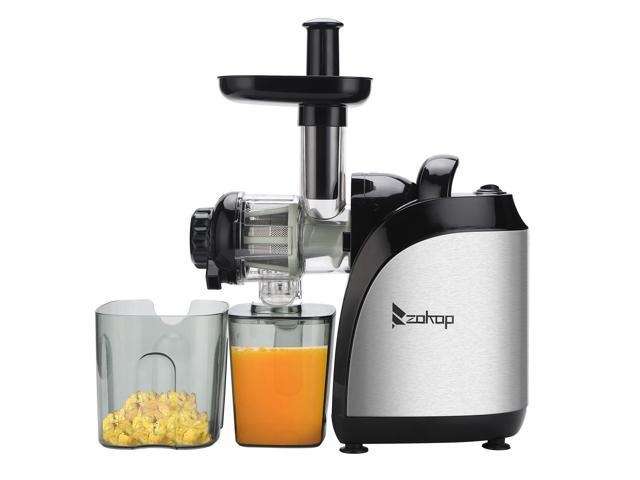 ZOKOP 120V 150W 800ml Juice Cup Black Plastic 1000ml Pomace Cup Two-speed Mechanical Horizontal Juicer Electric Juicer