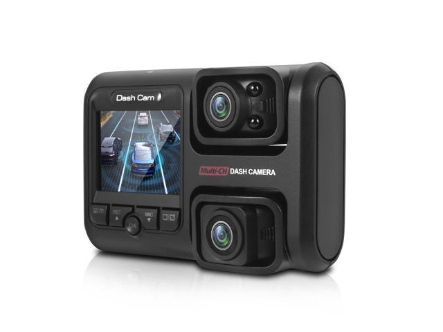 Dashcam with Infrared Night Vision and WiFi, Dual 1080P Front and Inside View Car Camera Dash Cam
