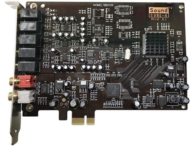 PCIe Sound Blaster Built-in Sound Card 5.1 Channel SB0105 , Computer Singing Broadcast Sound Card (Black)