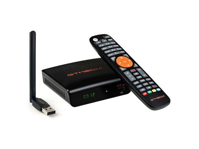 GTMEDIA V7 S2X HD 1080P FTA DVB-S2X H.265 HEVC 8bit Free to air Digital Satellite TV Receiver with USB WiFi Antenna Support Biss auto roll V7S Upgrade (2021 Newest Generation V7S HD)