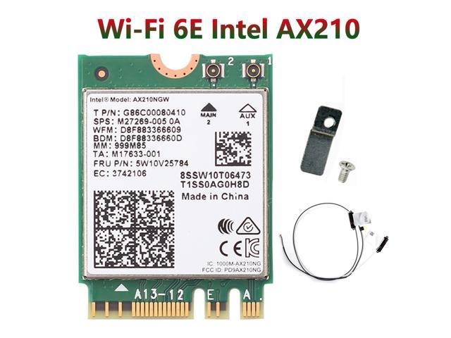 3000mbps Wifi 6e Intel Ax210 Bluetooth 5 2 M 2 2230 Key E Wifi 6 Card 2 4g 5ghz 6ghz With Ipex4 Antennas Wireless Ax210ngw 802 11ac Ax Wifi Adapter Support Windows 10 Linux For Laptop Desktop Pc