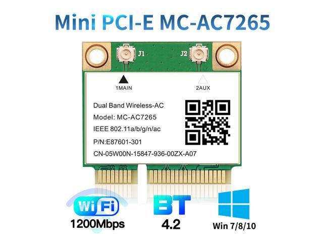 1200MbpsBluetooth4.2MC-AC7265HalfMiniPCI-EWifiCardWirelessAC7265802.11ac2.4G5GhzForLaptopBetterthanIntel72607260HMW