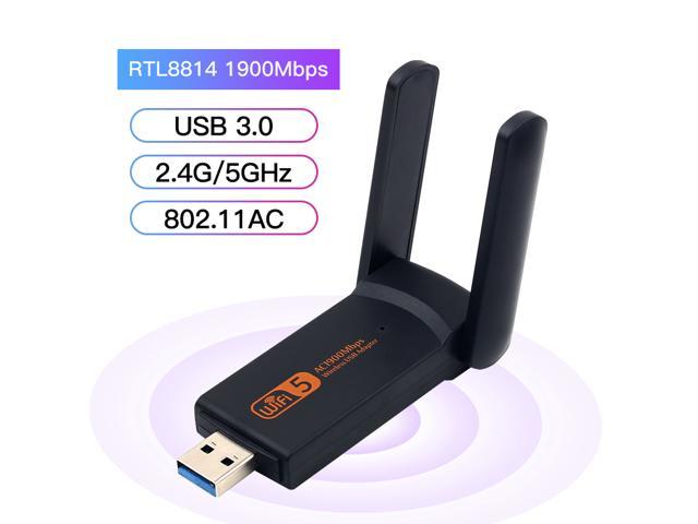 at ringe Lionel Green Street Secréte 1900Mbps USB WiFi Adapter, USB 3.0 RTL8814 Wireless Network Adapter,  802.11ac WiFi Dongle with Dual Band 2.4GHz 5.0GHz, 2x External Antenna,  Supports Windows 10 8 7 Vista XP, Mac10.6-10.13, Linux - Newegg.com