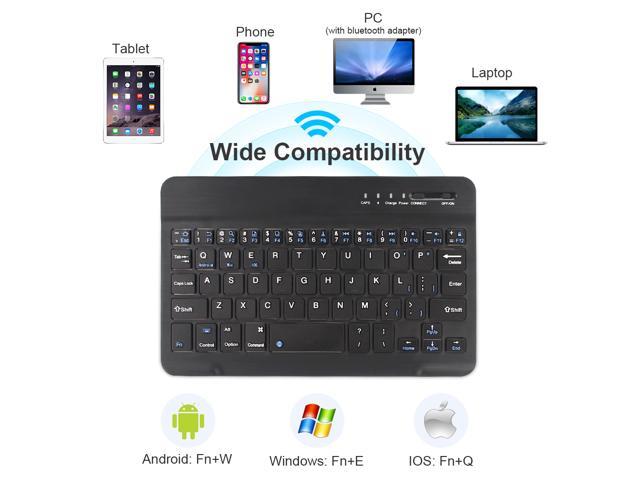 Clavier Bluetooth Ultra-Mince Portable Compact Rechargeable Clavier Sans  Fil pour Android Windows Tablette Téléphone iOS 