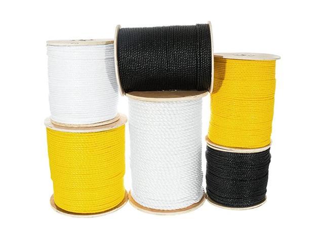 50 Feet - 1200 Feet UV Chemical Oil Mildew Mold Twisted Polypropylene Rope Moisture and Acid Resistant 1/4 Inch - 3/4 Inch Marine Wet Projects Floating Polypro Cord Rot Nautical 