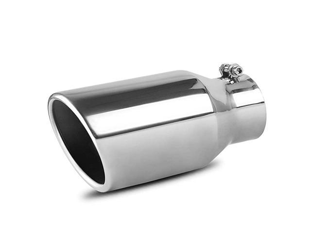 3 Inch Inlet Exhaust Tip, 3 x 4.5 x 9 Inches Inside Diameter Chrome