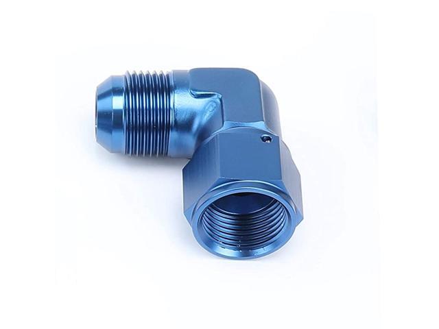 10AN AN-10 AN10 90 Degree Aluminum Flare Bulkhead Adapter Fitting Black