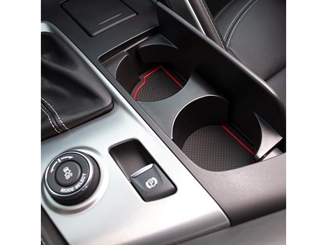 Gray Trim Premium Cup Holder CupHolderHero for Chevy Corvette C7 2014-2019 Custom Liner Accessories and Door Pocket Inserts 8-pc Set Center Console 