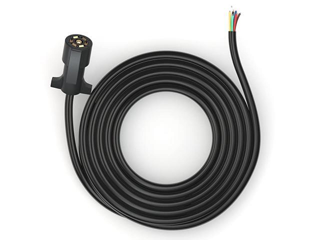 7Way Trailer Plug Connector Cord 7Pin Extra Long 12 Ft Heavy Duty