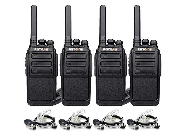 6 Pack Retevis RT17 Walkie Talkies Adults Long Range Two Way Radio Rechargeable Handsfree VOX 2 Way Radios with Earpieces Headsets Mic 