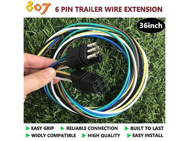 234568 Way Trailer Wiring Harness Connectors 36quot VehicleSide and