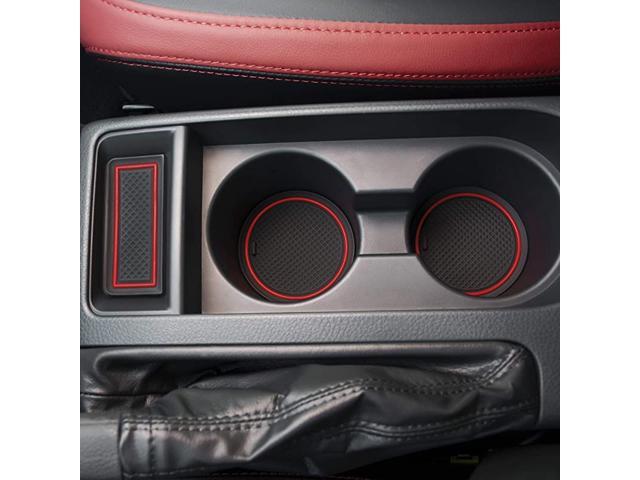 Console Carbon fiber pattern - black JINZHAO Anti Dust Door Mats for Subaru WRX 2015-2020 Custom Liner Accessories Cup Holder Manual Parking Brake and Door Pocket Inserts 13-pc Set