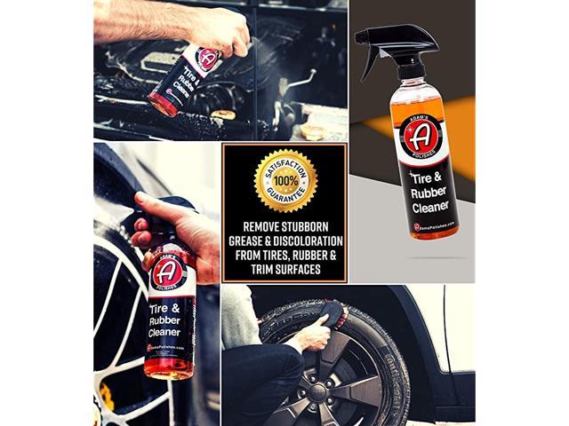 Adam's Polishes Tire & Rubber Cleaner (16 oz) - Removes  Discoloration From Tires Quickly - Works Great on Tires, Rubber & Plastic  Trim, and Rubber Floor Mats : Automotive