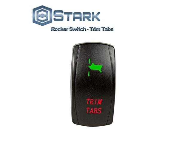 STARK 5-PIN Laser Etched LED Rocker Switch Dual Light Green FUEL PUMP 20A 12V ON/OFF 
