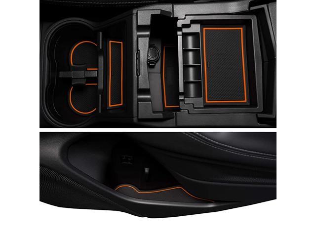 Custom Fit Cup Orange Trim and Console Liner Acessories for 2019 2020 Subaru Forester Door 
