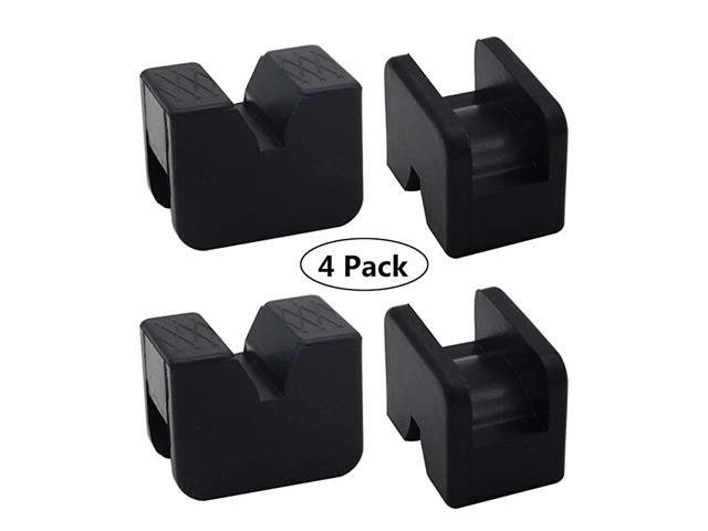 4 Pack Jack Pad Adapter,Car Rubber Jack Stand Pad 2-3 Ton Universal Slotted Frame Rail Pinch Welds Protector for Jack Stand 