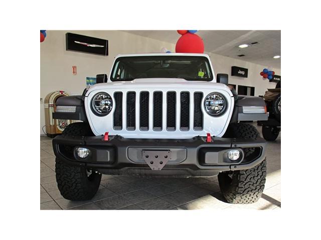 Front License Plate Bracket for 2018-2020 Jeep Wrangler JL and 2020  Gladiator Rubicon with Metal Bumper 