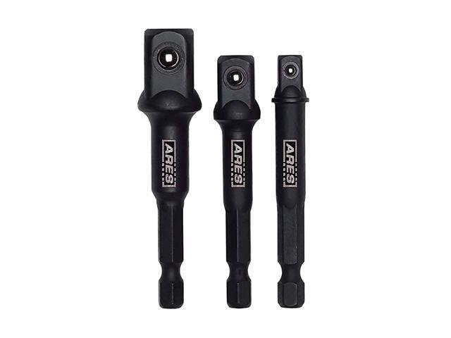 70000 - 3-Inch Impact Grade Socket Adapter Set - Turns Impact Drill Driver into High Speed Socket Driver - 1/4-Inch, 3/8-Inch, and 1/2-Inch Drive