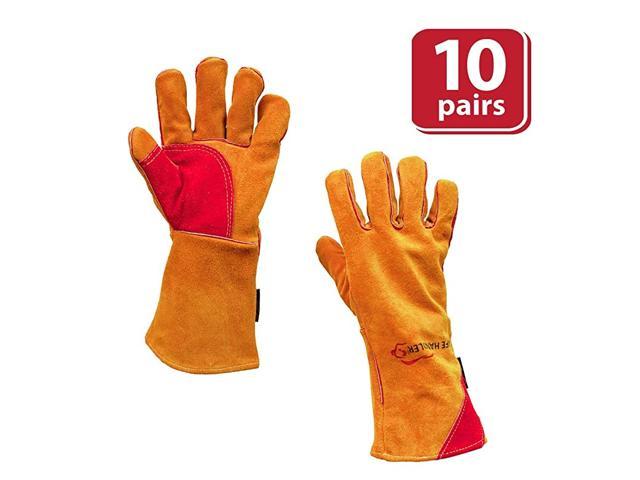 Welding Gloves Heat Resistant 14'' BBQ/Oven/MIG/TIG Welder Welder Gauntlets 