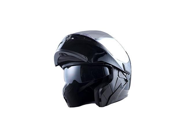 Motorcycle Modular Full Face Flip up Dual Visor Helmet + Spoiler: HB89