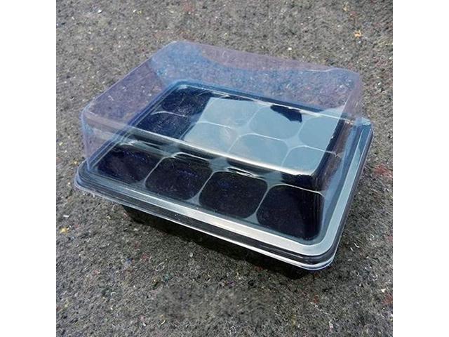 Seed Starter Trays,10 Pack Humidity Adjustable Plant Germination Kit with Dome and Base，10x6 Cells