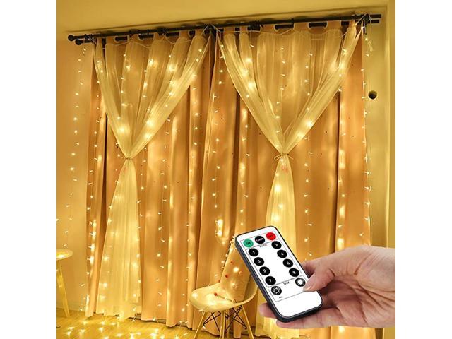 String Lights CurtainUSB Powered Fairy Lights for Party Bedroom WallIP64 Waterproof Ideal for Outdoor Garden Decorations Warm White79Ft x 59Ft