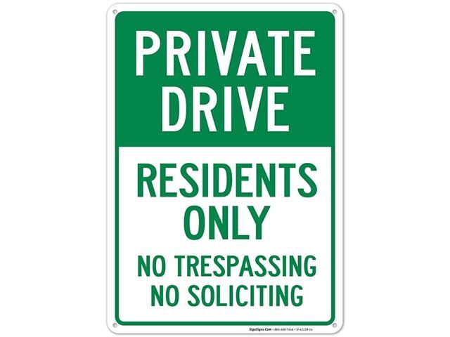 Weather/Fade New, Private Driveway No Turn Around Sign 10x7 Rust Free Aluminum 