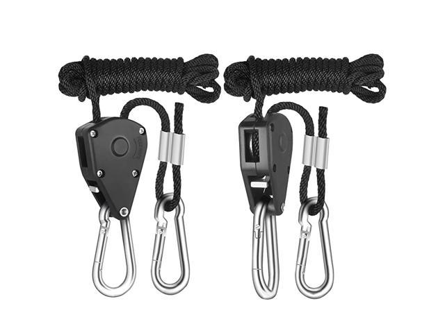 Heavy duty Adjustable Rope Clip Hanger Reinforced Metal Rust Resistant W/ 300lb 