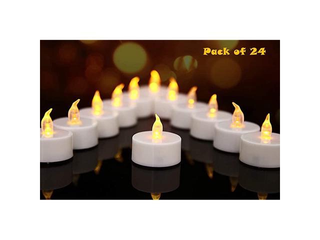 LED Tea Lights 24-Pack Flameless Tea Lights #3 24PCS Flickering Warm Yellow