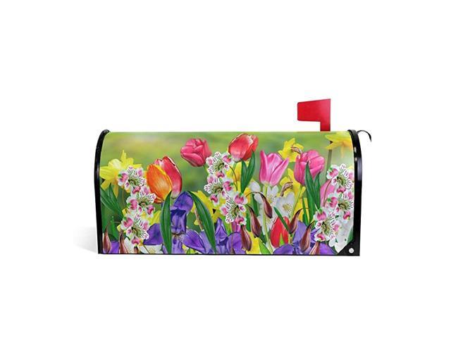 Spring Summer Flowers Daffodils and Tulips Magnetic Mailbox Cover ...