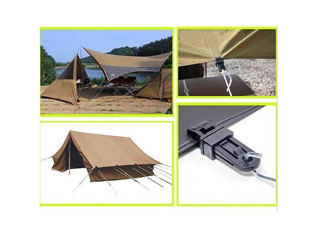 Plastic Tent Snap Snap Hangers Clamp Tarp Tent Tighten Heavy Duty for Caravan Awning 