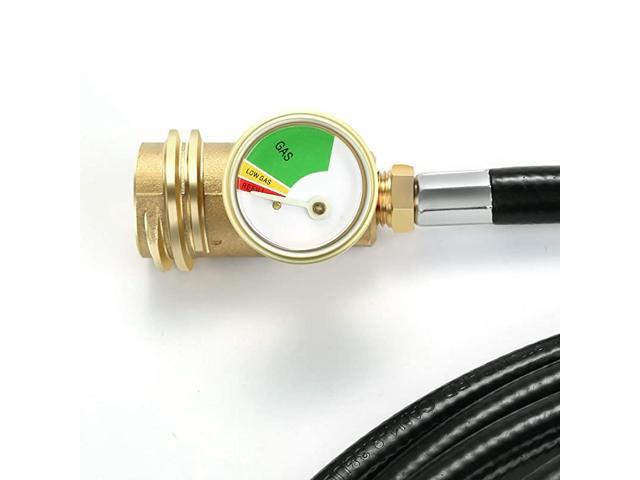 Propane Extension Hose Gauge Gas Grill Heater Leak Detector Replacement 12 Ft 