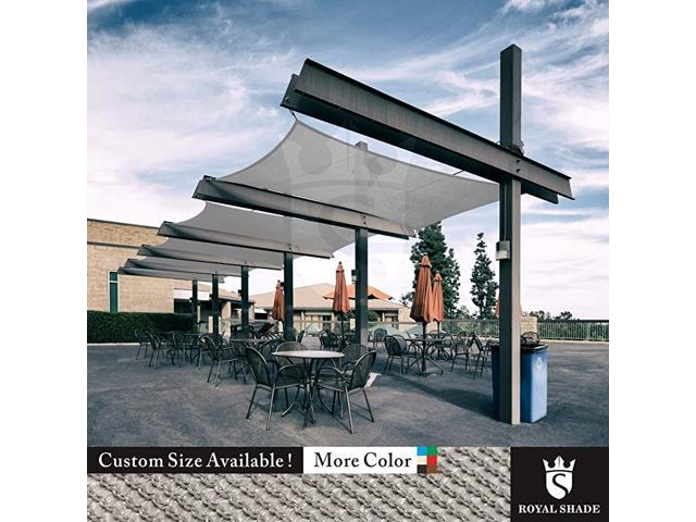 Commercial Standard Heavy Duty 6 x 6, Brown 5 Years Warranty 200 GSM Royal Shade Custom Size Order to Make Sun Shade Sail RTAPS12 Canopy Mesh Fabric UV Block Rectangle