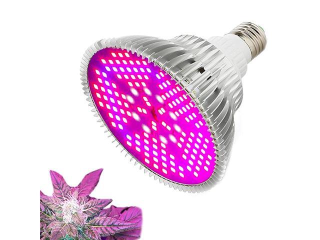 Grow Light Bulb 150 LED Plant Light with Aluminum Cover E26 E27 Base