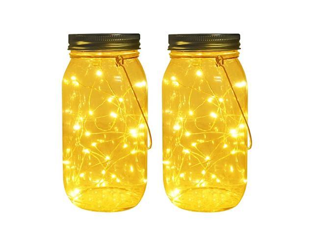 smart solar firefly jar string lights