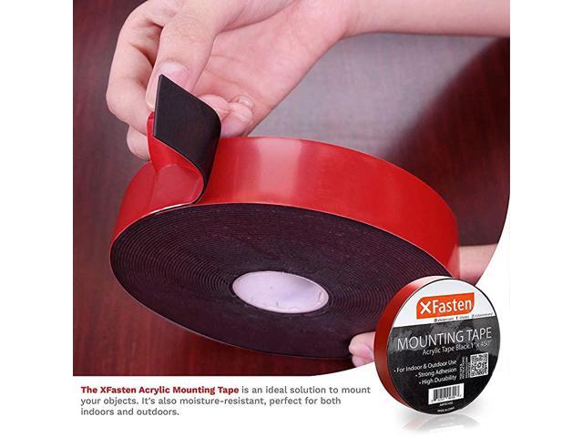 Double Sided Acrylic Mounting Tape Removable Black 1Inch x 450Inch ...