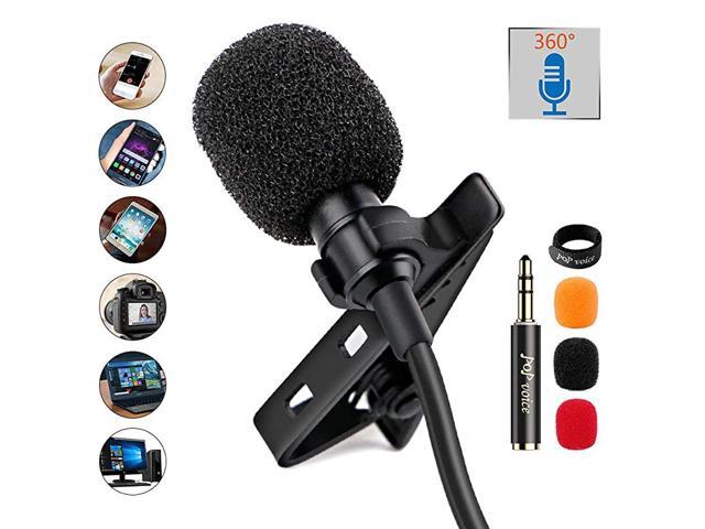 Small Clip-on Lapel Mini Mic Microphone For iPhone SmartPhone Recording PC US 