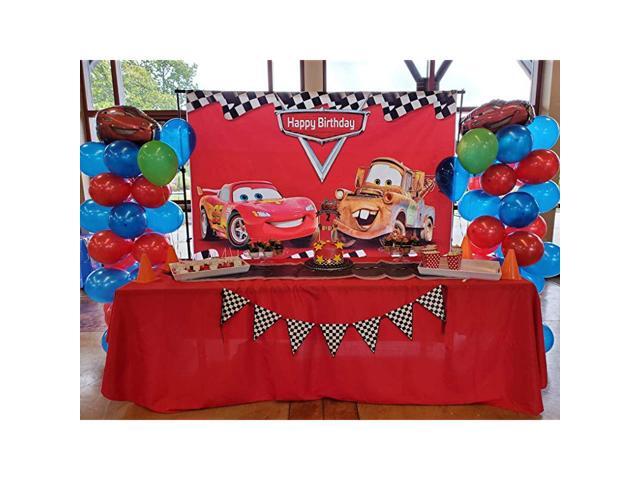 5x3ft Cars Backdrop Movie Birthday Party Supplies Backdrops Car Racing Story Black White Grid Red Photo Backgrounds For Photography Birthday Party Banner Lighting Studio Newegg Com