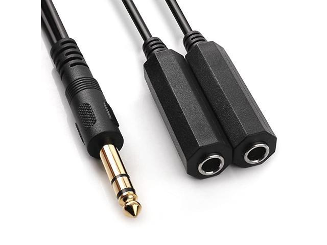 635mm 14 Inch Male Stereo To Two 635mm 14 Inch Female Ts Stereo Breakout Cable Y Splitter 