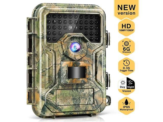 Trail Game Camera 16MP 1080P Waterproof Hunting Scouting Cam Wildlife Monitoring 