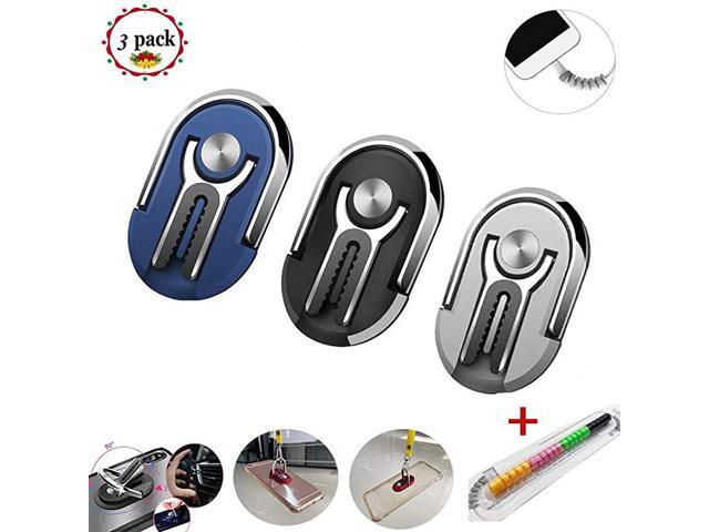 Pack Phone Ring Holder Multipurpose Mobile Smartphone Bracket Rotating Phone Holders Rotating 60 Degree Vent Clip Phone Mount Phone Accessories for Car