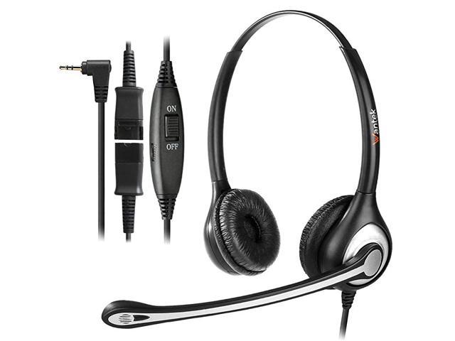 2.5mm bottom cable for Cisco SPA phones with a Plantronics 'H' headset top 