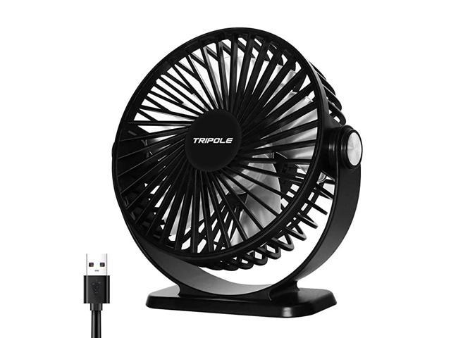 Desk Table Fan Onpiece USB Rechargeable Portable Fan Handheld Fan Black 3 Speeds